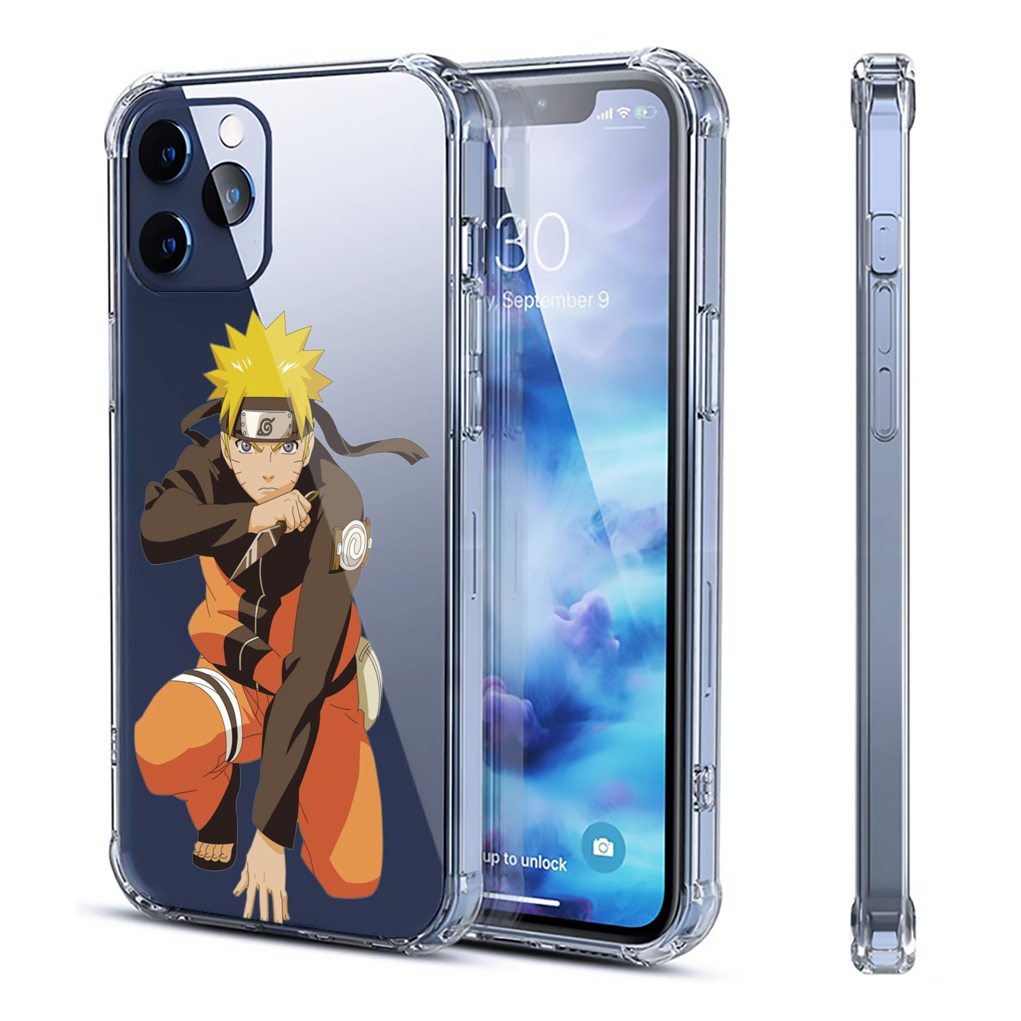 （画像用） NARUTO -ナルト- うずまき ナルト Uzumaki Naruto 【iPhone 12シリーズ対応】透明スマホケース（クリアソフトケース）